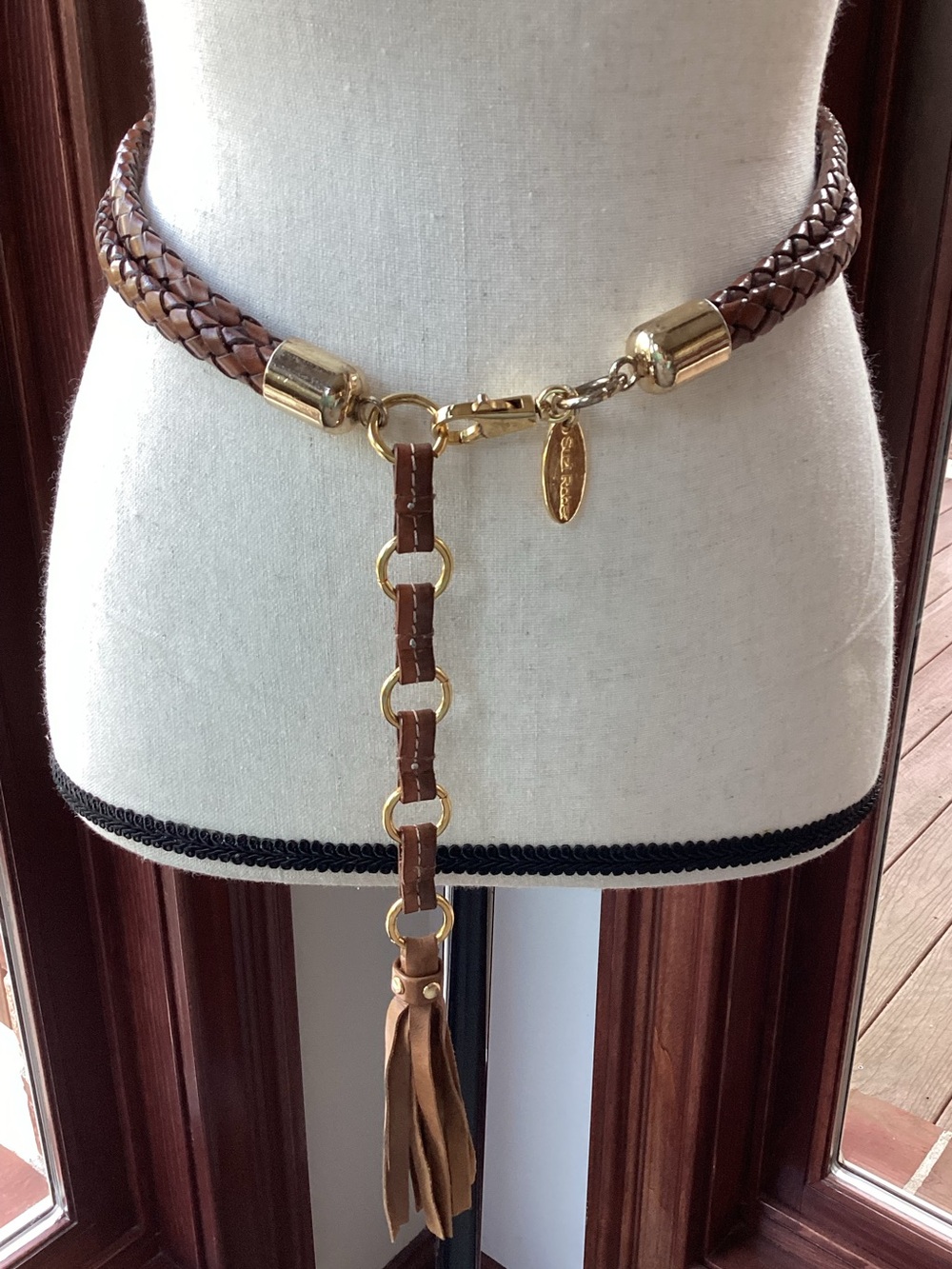 Suzi Roher Double Braided Leather Adjustable Belt